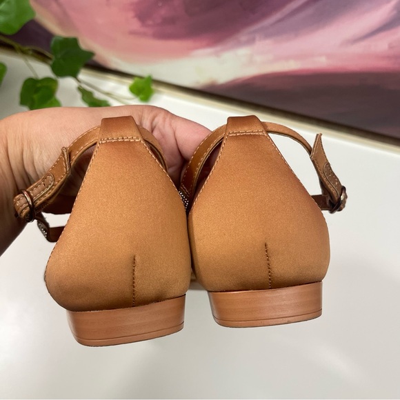 Naturalizer Sicily Strappy Flat Sandal in English Tea Brown Fabric Size 7.5 - Picture 12 of 13